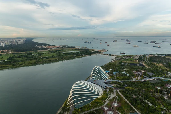 Singapore skyline van de stad — Stockfoto