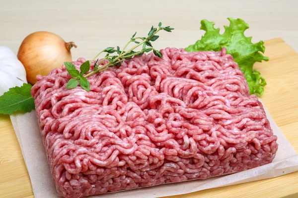 Minced meat ready for cooking — Stock Photo, Image