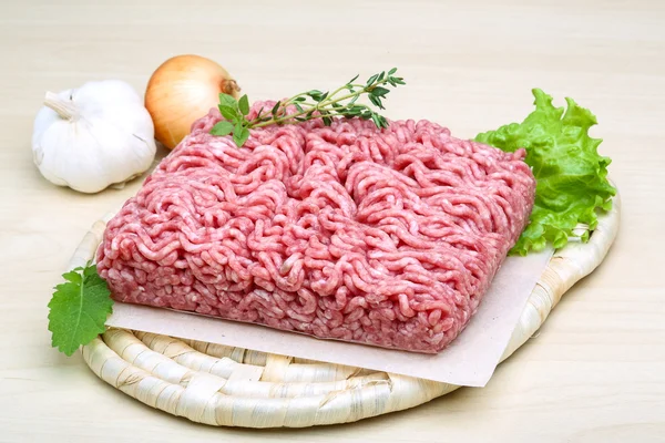 Minced meat ready for cooking — Stock Photo, Image