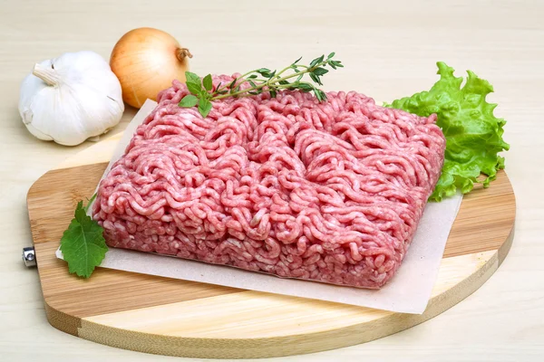 Minced meat ready for cooking — Stock Photo, Image