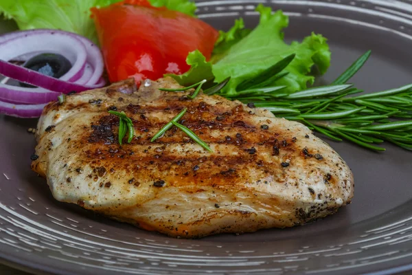 Gegrilltes Schweinesteak mit Rosmarin — Stockfoto