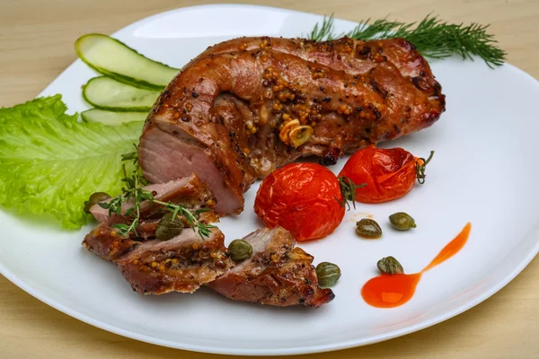Pork  tenderloin with herbs — Stock Photo, Image