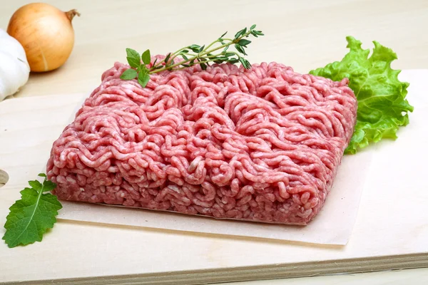 Minced meat ready for cooking — Stock Photo, Image