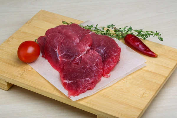 Raw beef steak — Stock Photo, Image