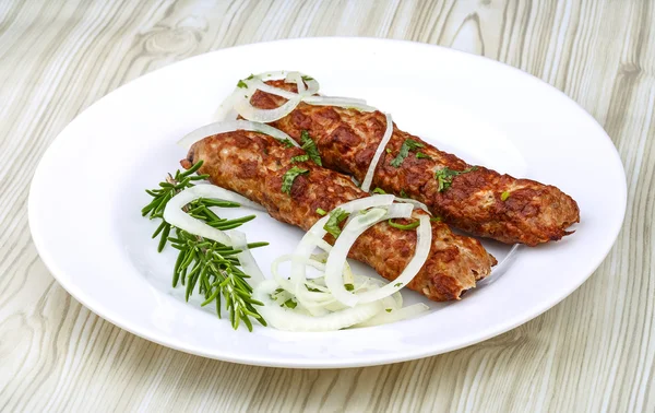 Kebab de ternera con cebolla —  Fotos de Stock