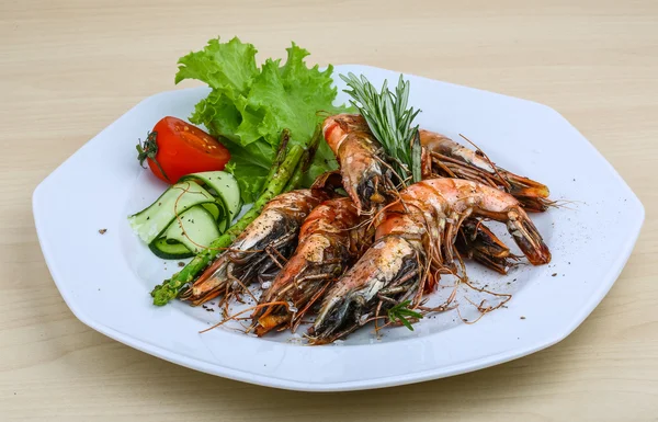 Izgara kaplan karidesi.