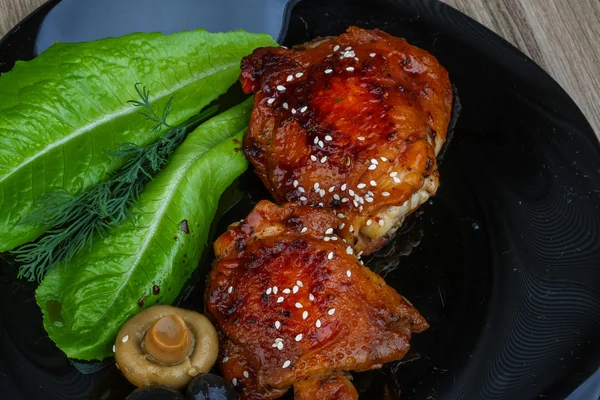 Ayam Teriyaki dengan biji — Stok Foto