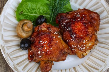 Teriyaki tavuk tohumları ile