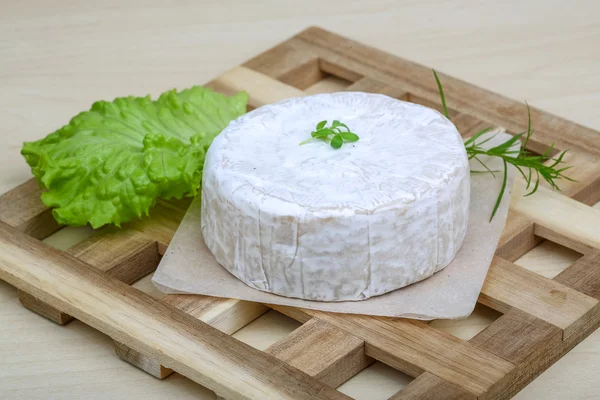 Queso Brie con lechuga — Foto de Stock