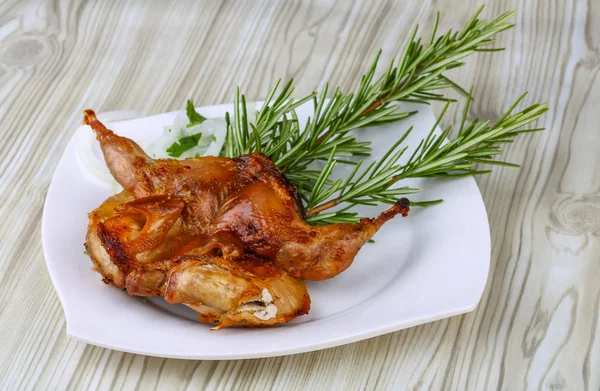 Grilled quail — Stock Photo, Image