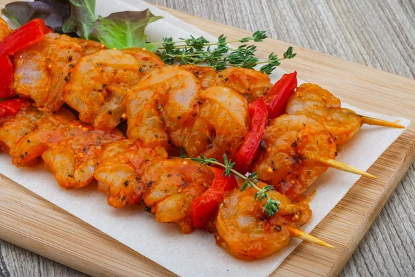 Ham kaplan karides şiş