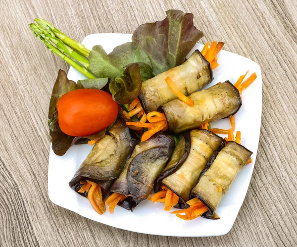Havuç ile patlıcan böreği — Stok fotoğraf