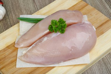 Çiğ tavuk göğsü.