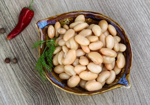 Canned white beans — Stock Image Canned white beans Royalty Free Stock Images