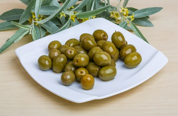 Aceitunas verdes — Foto de Stock