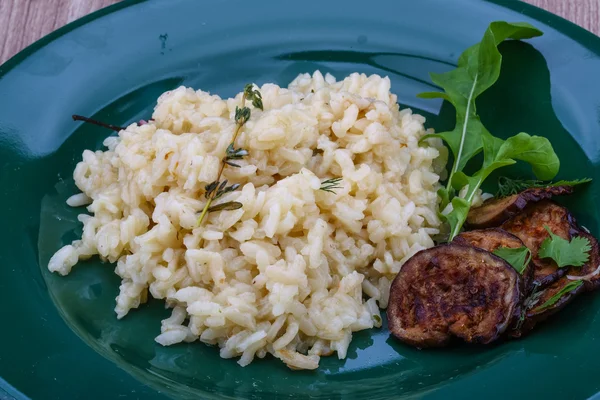 Risotto with eggplant Stock Image