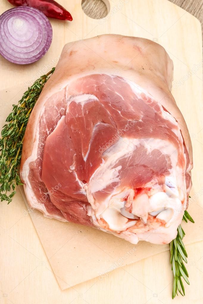 Raw pork knuckle — Stock Photo © AndreySt 81016286