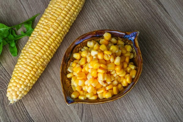 Konzervované kukuřice — Stock fotografie