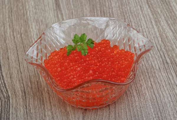 Red caviar in the bowl — Stock Photo, Image