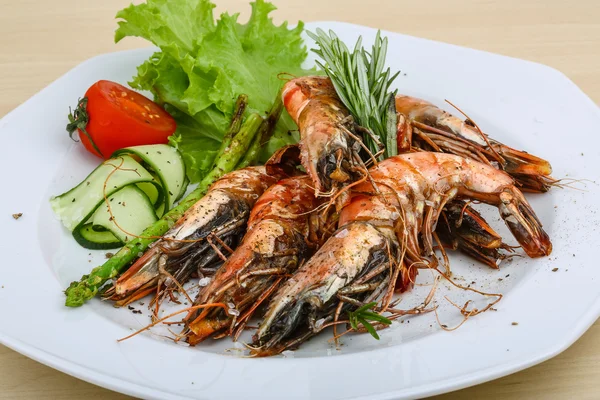 Grilled tiger prawns — Stock Photo, Image