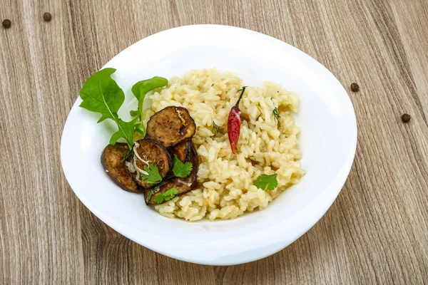 Risotto with eggplant — Stock Photo, Image