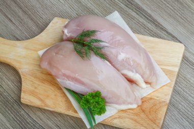 Çiğ tavuk göğsü.