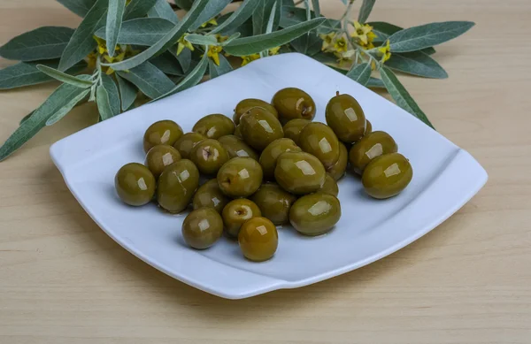 Green olives — Stock Photo, Image