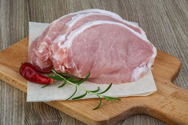 Raw pork steak — Stock Photo, Image