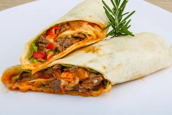 Wrap tortilla Royaltyfria Stockbilder