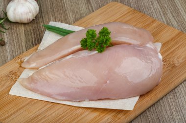 Çiğ tavuk göğsü.