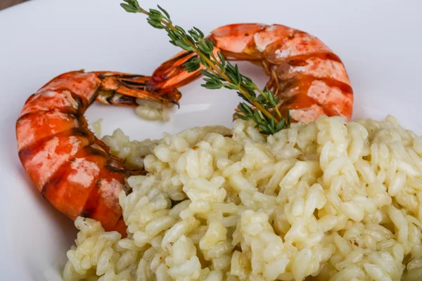 Risotto med räkor — Stockfoto