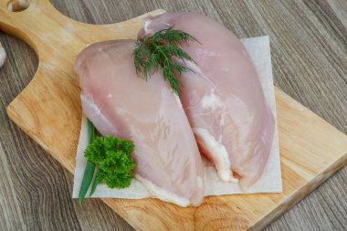 Çiğ tavuk göğsü.