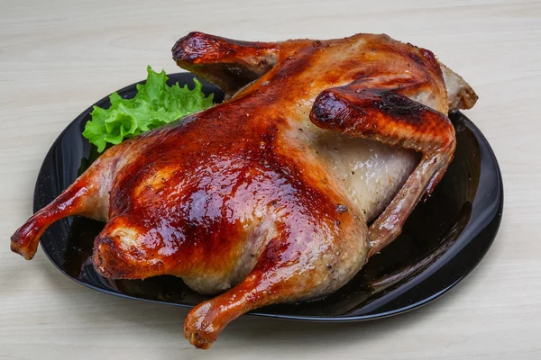 Roasted duck with salad — Stock Photo, Image