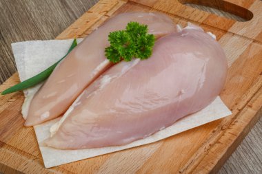 Çiğ tavuk göğsü.