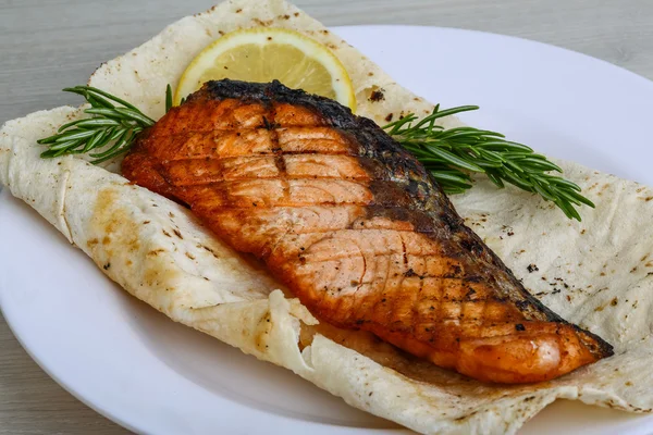 Gegrillter Lachs — Stockfoto