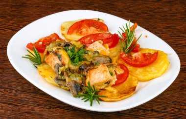 Somon ızgara sebzeli