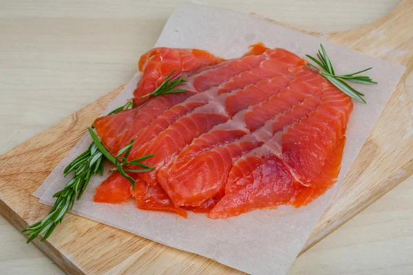 Sliced salmon — Stock Photo, Image