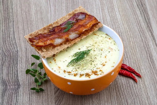 Sopa de queijo — Fotografia de Stock