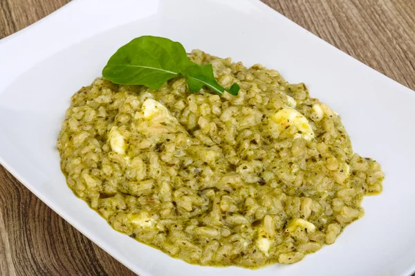 Risotto with pesto — Stock Photo, Image