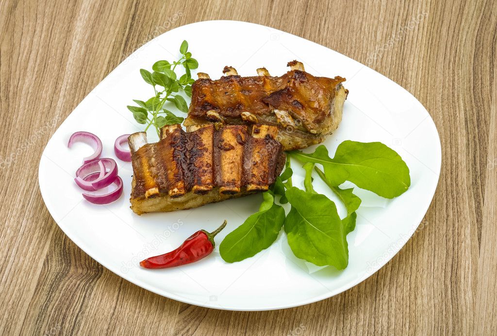 Roasted lamb ribs Stock Photo by ©AndreySt 82646932