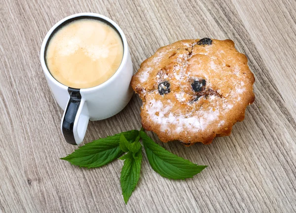 Kaffe med kaka — Stockfoto