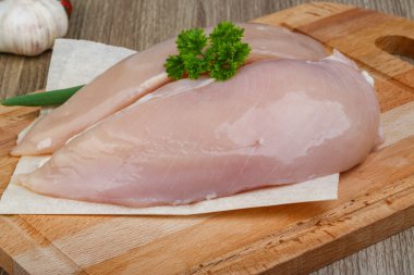 Çiğ tavuk göğsü.