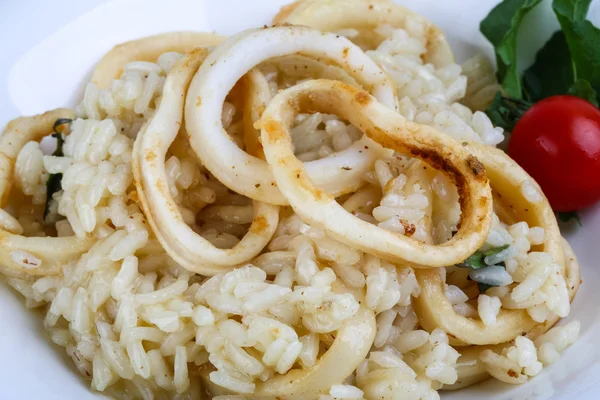 Squid risotto — Stockfoto