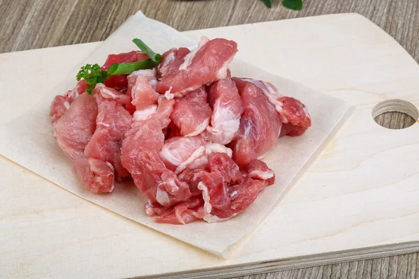 Raw pork meat pieces — Stock Photo, Image