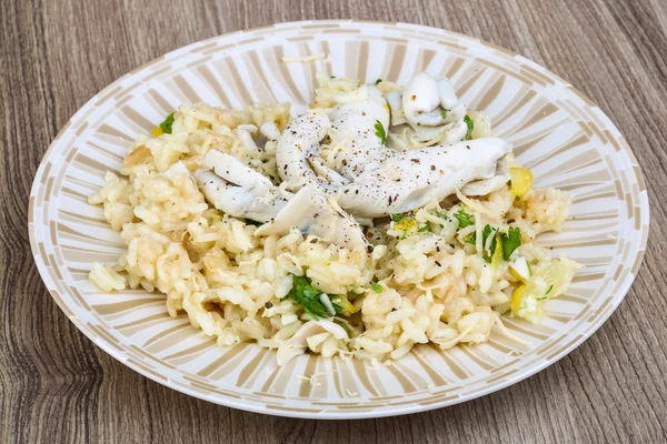 Risotto met calamares — Stockfoto