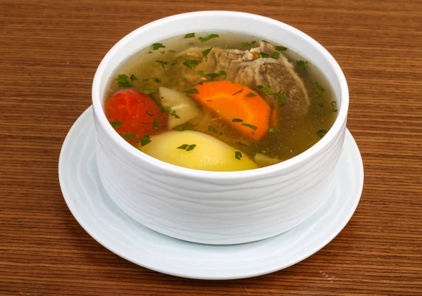 Говяжий суп с овощами — стоковое фото