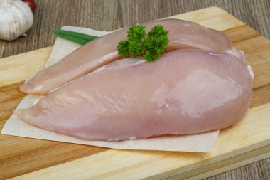 Çiğ tavuk göğsü.