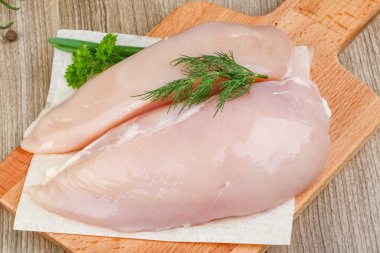 Çiğ tavuk göğsü.