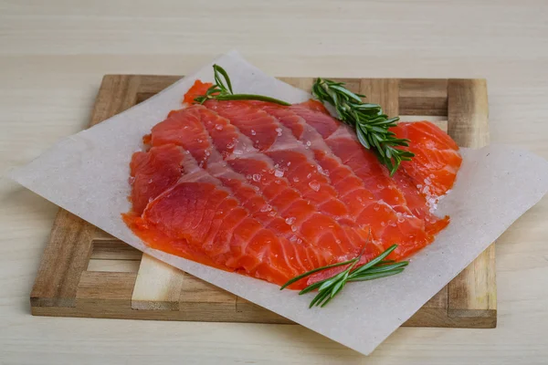 Sliced salmon — Stock Photo, Image