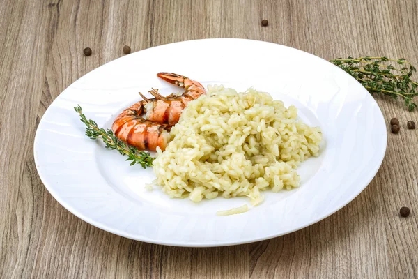 Risotto com camarão — Fotografia de Stock